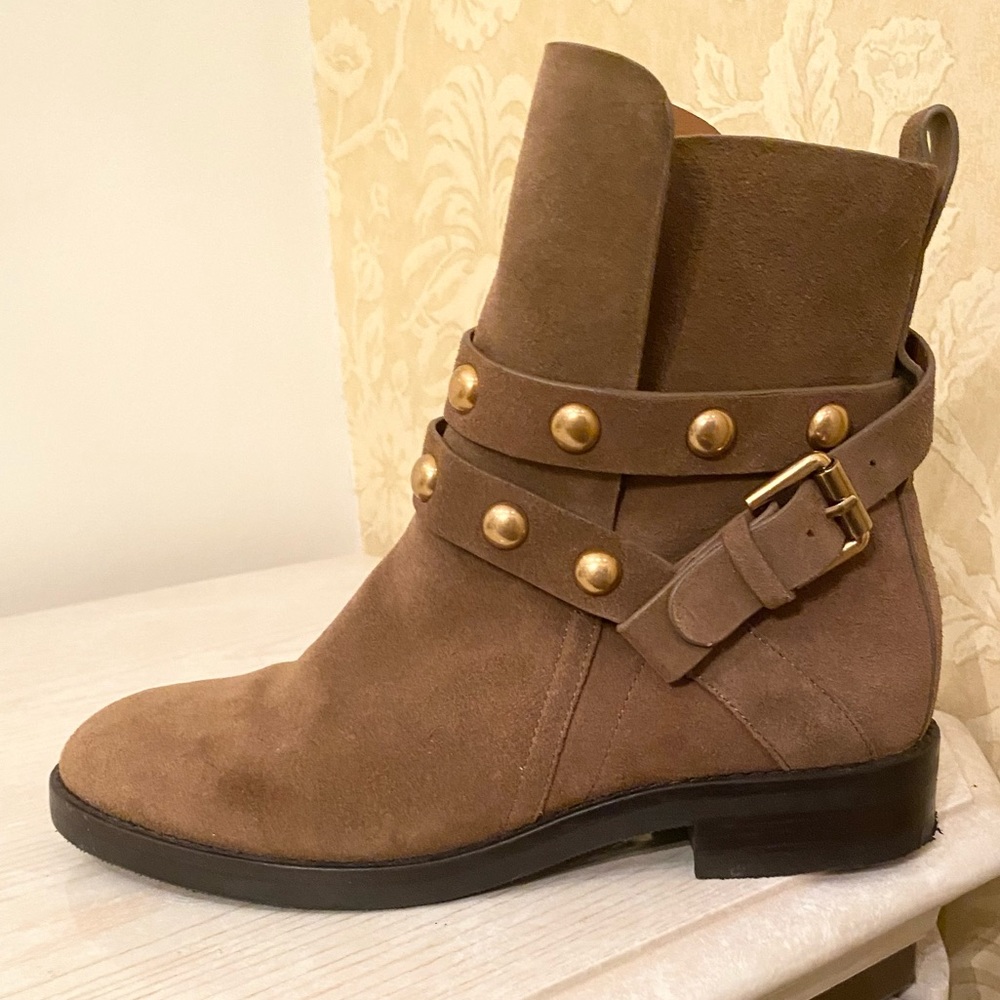 ONLY WORN TWICE. See By Chloe Studded Suede Ankle Boots. US Size 6 - Picture 6 of 16